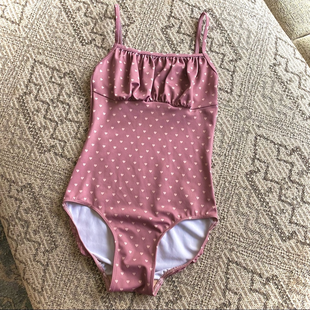 SOLD Elevé Dancewear Cassandra Sweetheart print cami leotard - Medium